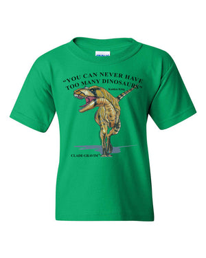 Dinosaur T-Shirt for Kids Daspletosaurus OR Puertasuarus Clade-Gravim
