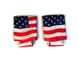 American Flag Koozie Bundle Decor 4th of July Veterans USA Stars Decal Memorial Independence