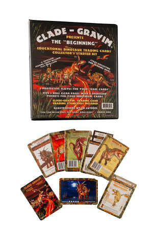 Educational Dinosaur Trading Card Collectors Starter Kit The Beginning of Dino Collector Cards Clade-Gravim®