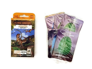 Toy Stegosaurus ..Clade-Gravim® Hatching Dinosaur Egg.. Cladogram ColorBook..Trading Cards