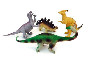 Dinosaur Toy Bundle Hard Plastic 4 Pack Set