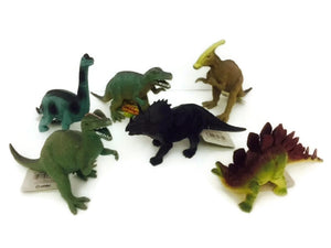 Dinosaur Toy Multi Pack 6 Dinosaurs Pliable Plastic