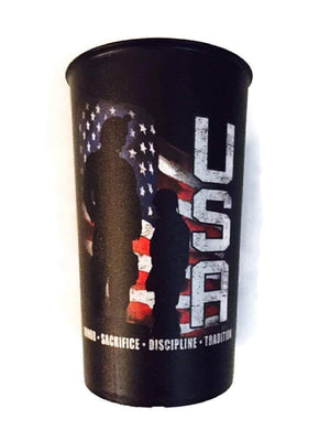 USA Party Cup Bundle American Flag Decals 22 Ounce Set Patriotic Independence Day 4th of July